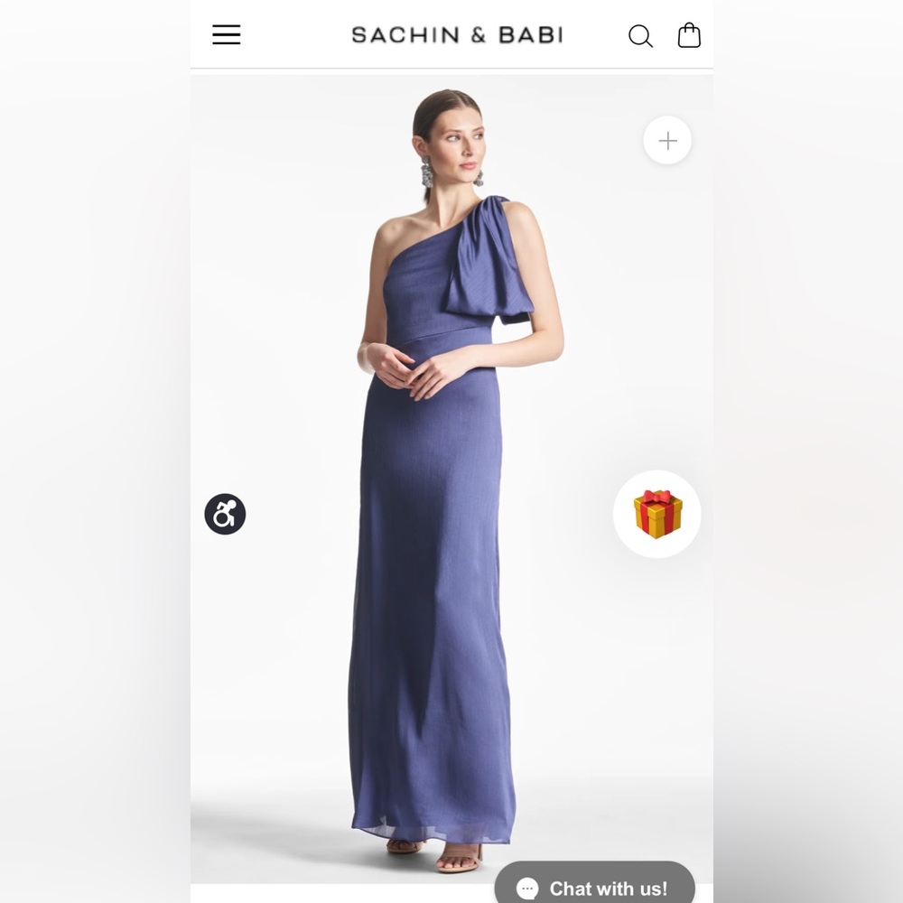 Sachin & Babi Chelsea Gown - Deep Cobalt
